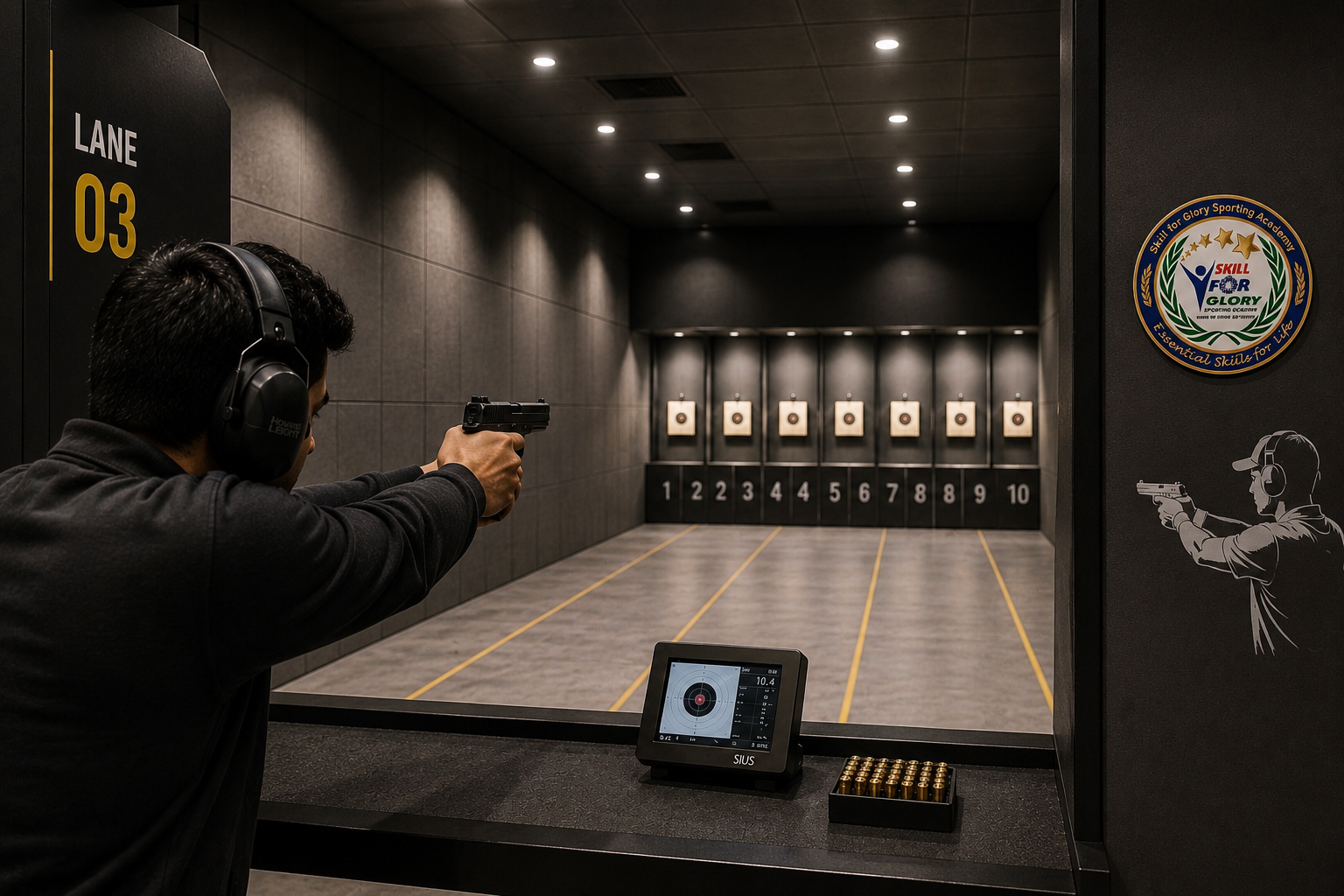 The supervised shooting range at the academy